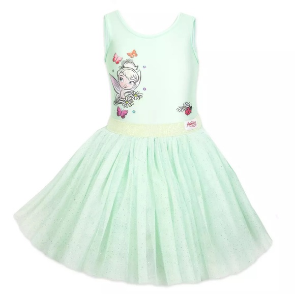 Disney Other - Disney Store Tinker Bell Dress Girls 3T Animators Collection Leotard Tutu Ballet